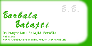 borbala balajti business card